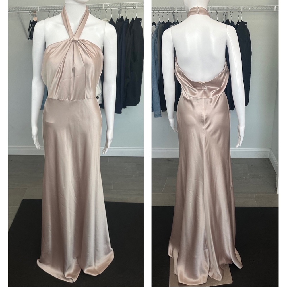 Antonio Melani - NWT ~ Hana Satin Halter Neck Sleeveless A-Line Dress / gown